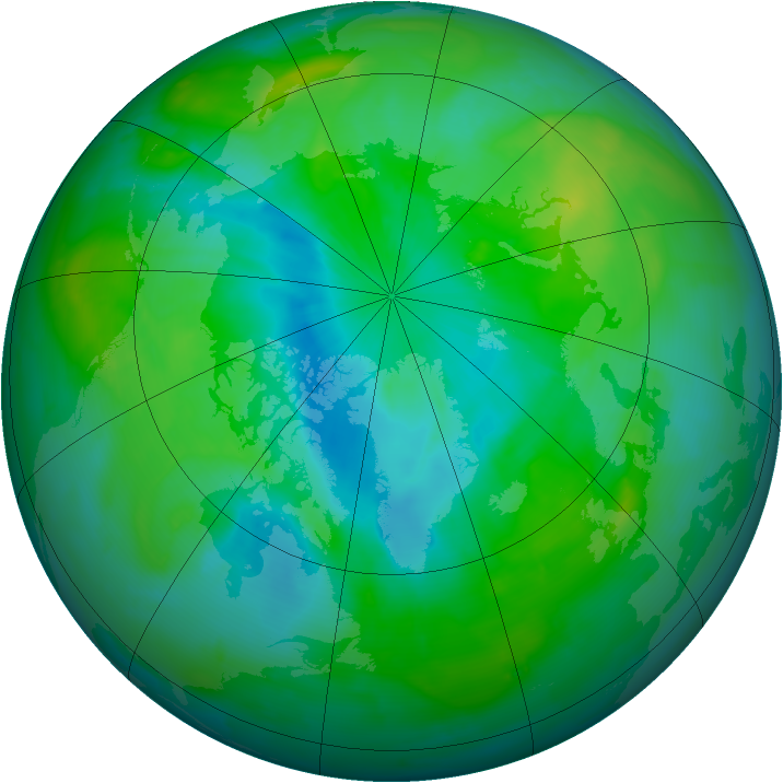 Arctic ozone map for 24 August 2010